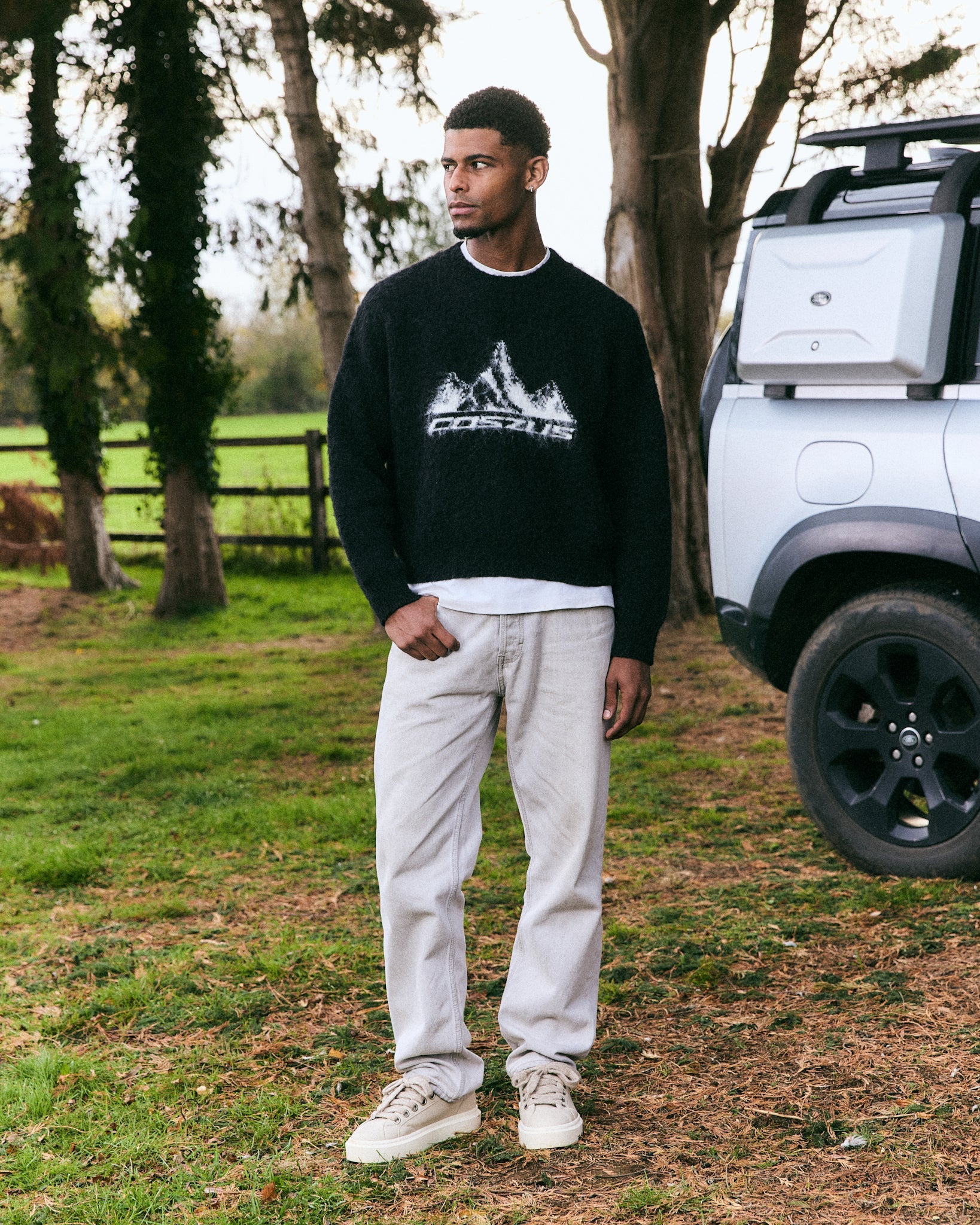 Coszus Alpine Mohair Knit Black Sweatshirt